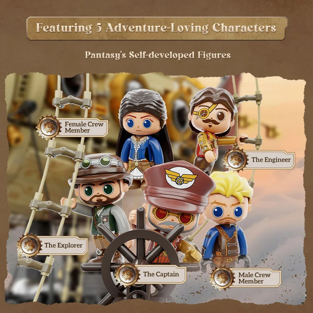 PANTASY - Steampunk Airship - Building block 2858 pcs