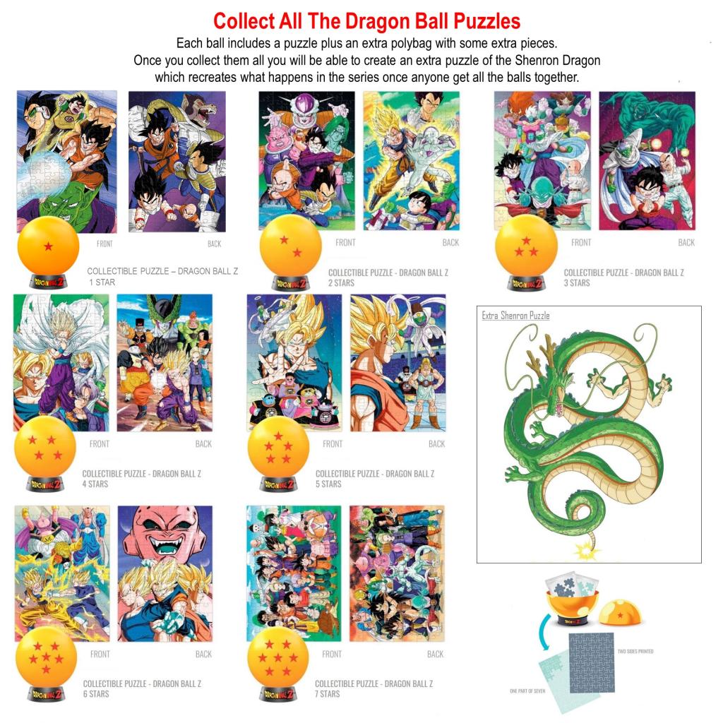 DRAGON BALL Z - Collectible Puzzle - 5 Stars - 2in1 Puzzle + Extra