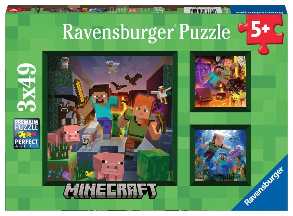 MINECRAFT - Biomes - 3 Puzzle 49P