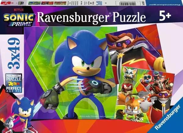 SONIC PRIME - Les aventures de Sonic - 3 Puzzle 49P