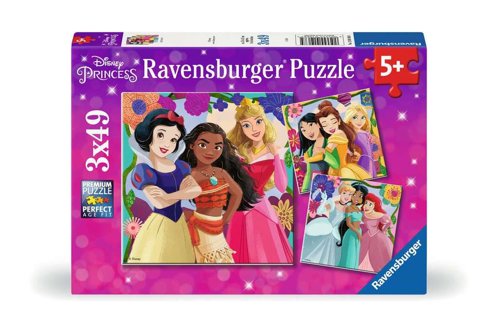 DISNEY PRINCESS - Girl Power - 3 Puzzle 49P