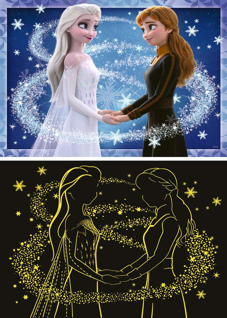 LA REINE DES GLACES - Charmantes soeurs - Puzzle 200P XXL
