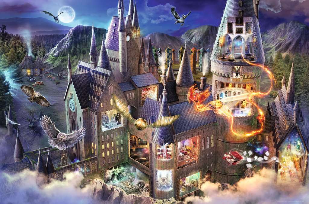 HARRY POTTER - Vue sur le château de Poudlard - Puzzle 3000pcs