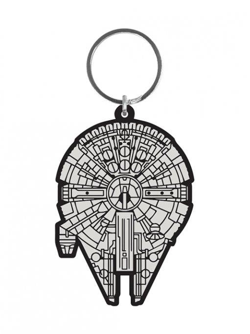 STAR WARS - Rubber Keyring - Millenium Falcon 6 Cm