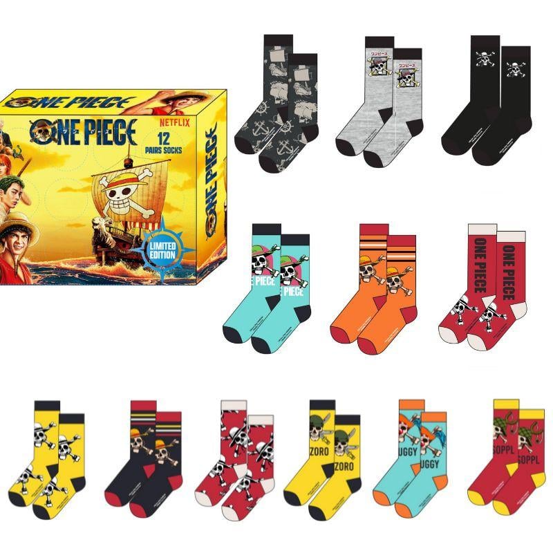 ONE PIECE NETFLIX - Gift Box - 12 Pairs of Socks (S 6,5-11)