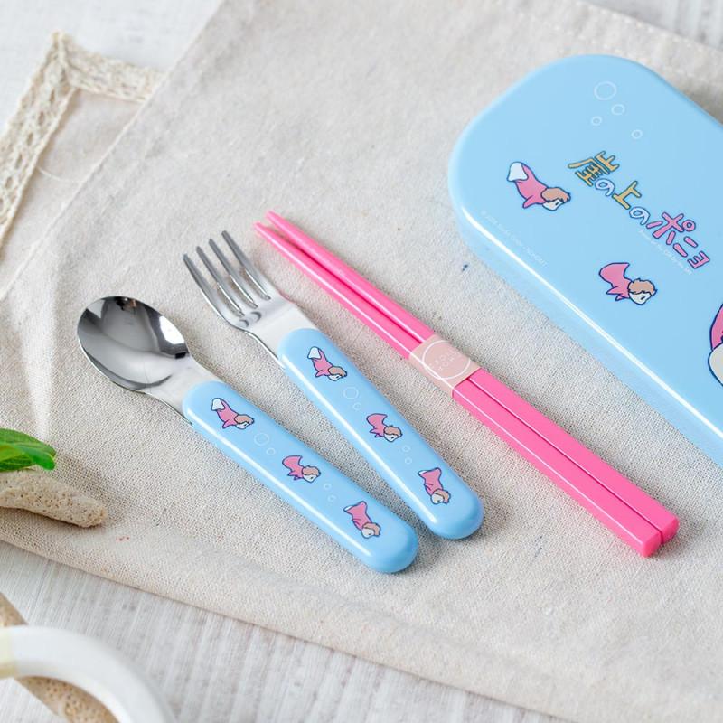 PONYO SUR LA FALAISE - Ponyo - Set baguettes cuillère et fourchette