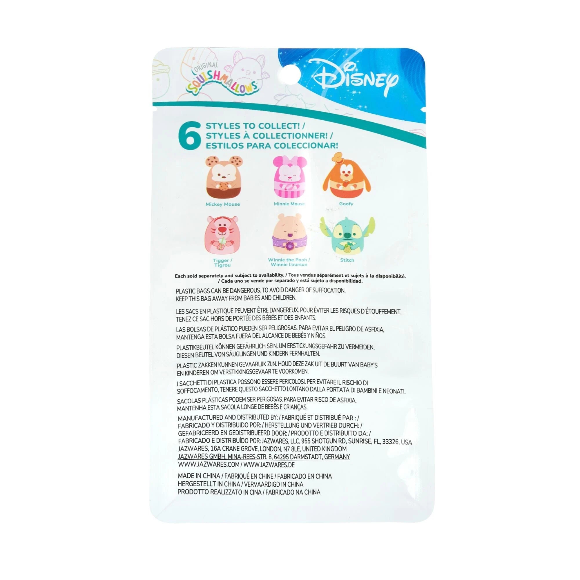 SQUISHMALLOWS - Little Plush 5" Disney Unscented Wave 2 Assort. 9pcs