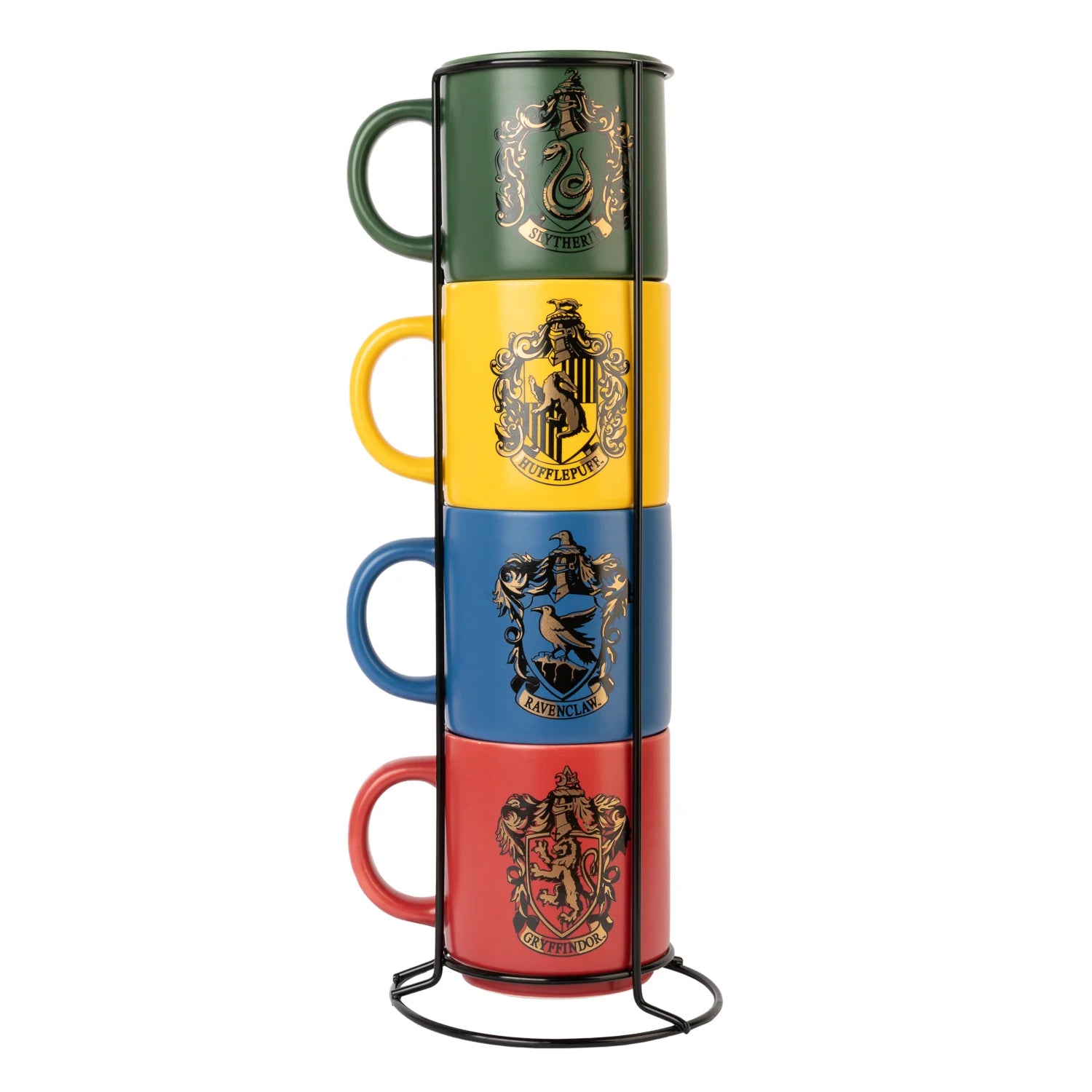 HARRY POTTER - The 4 Houses - 4 Coffee Mugs Set with stand - 10oz