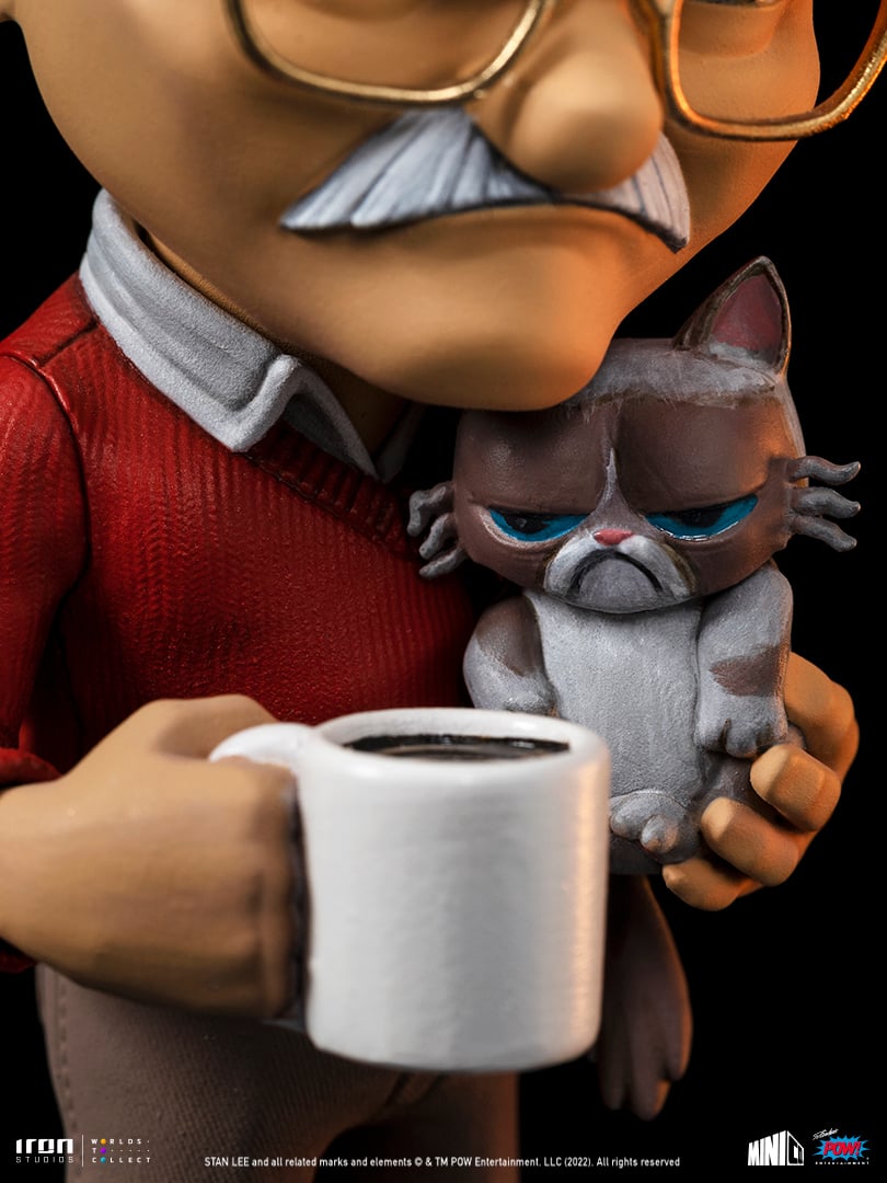 MARVEL - Stan Lee with Grumpy Cat - Figurine Mini Co. 15cm