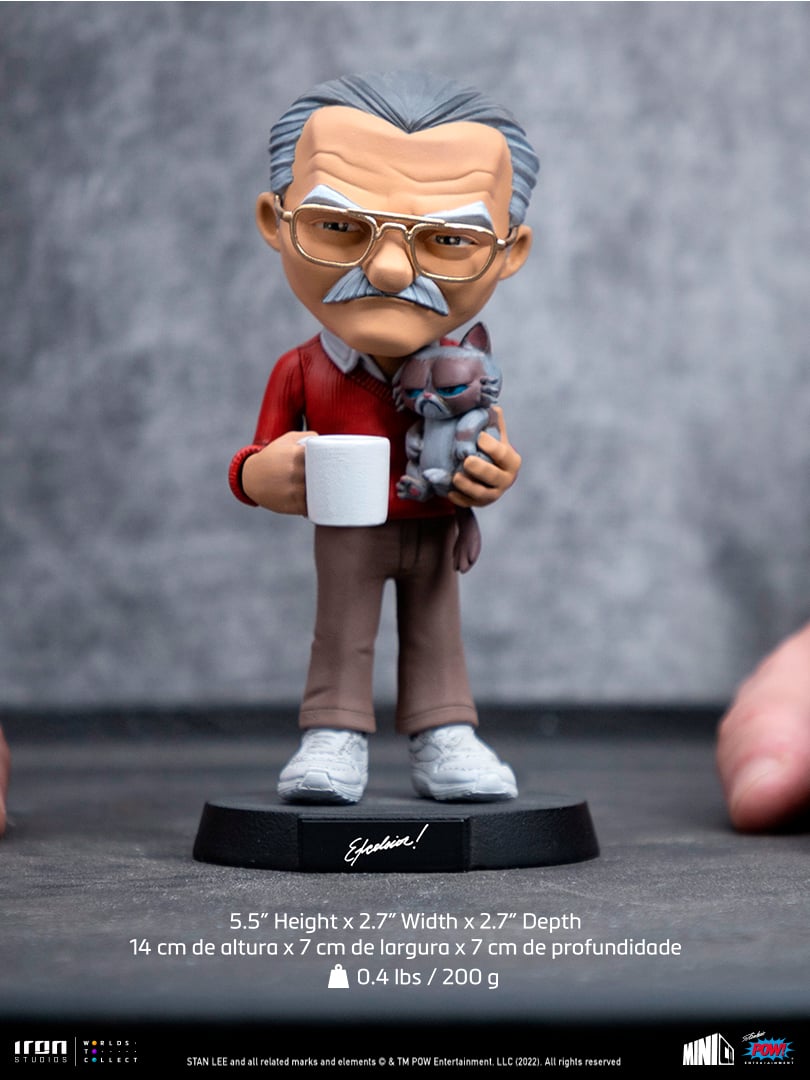 MARVEL - Stan Lee with Grumpy Cat - Figurine Mini Co. 15cm