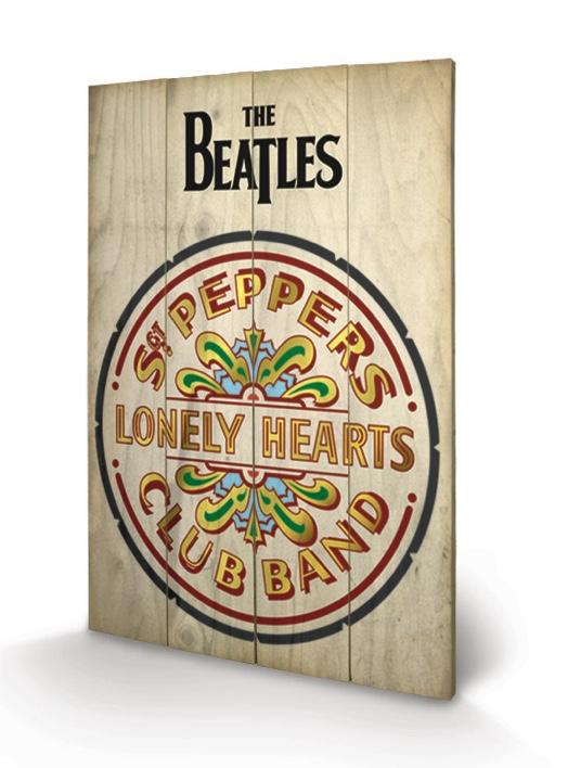 THE BEATLES - Printing on wood 40X59 - Sgt Peppers