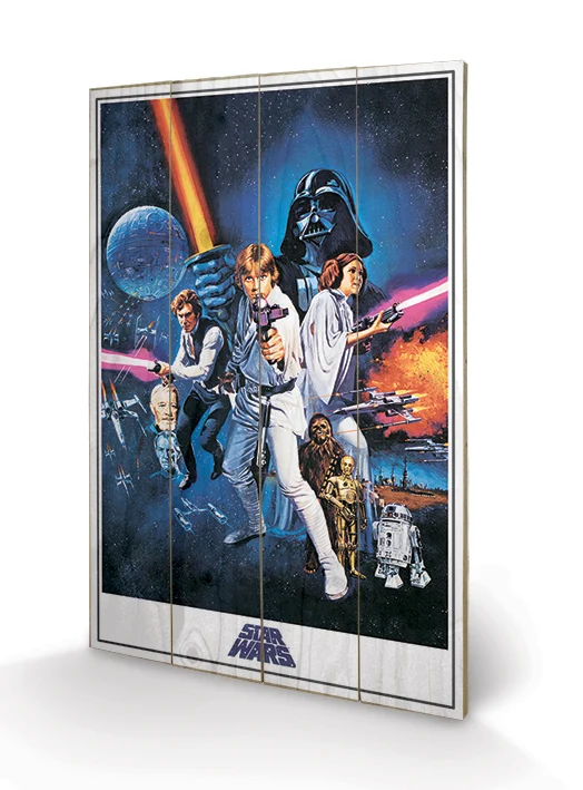 STAR WARS - Impression sur Bois 40X59 - A New Hope