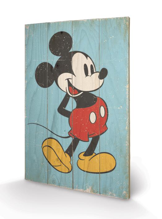 DISNEY - Printing on wood 40X59 - Mickey Mouse Retro REPROD