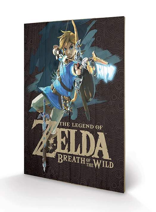 ZELDA BREATH OF THE WILD - Printing on wood  40X59 - Game Cover