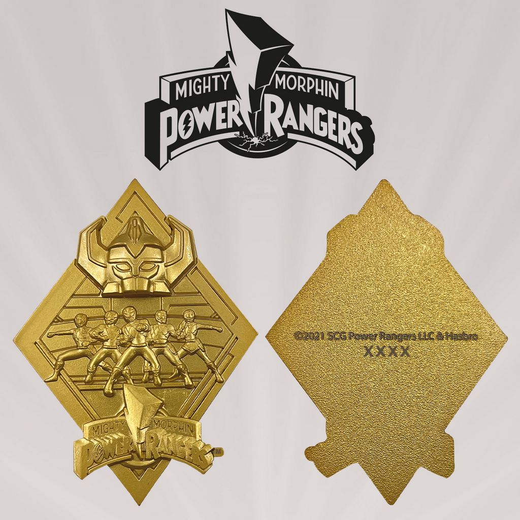 POWER RANGERS - Collector Gold Plated Medallion '9x12.5x2.5cm'