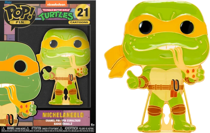 TEENAGE MUTANT NINJA TURTLES- Pop Large Enamel Pin N° 21- Michelangelo