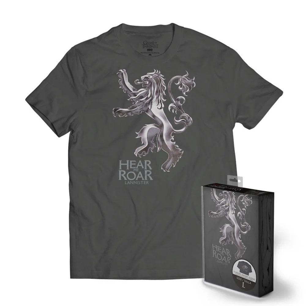 GAME OF THRONES - T-Shirt METTALIC SHIELD - Lannister (M)