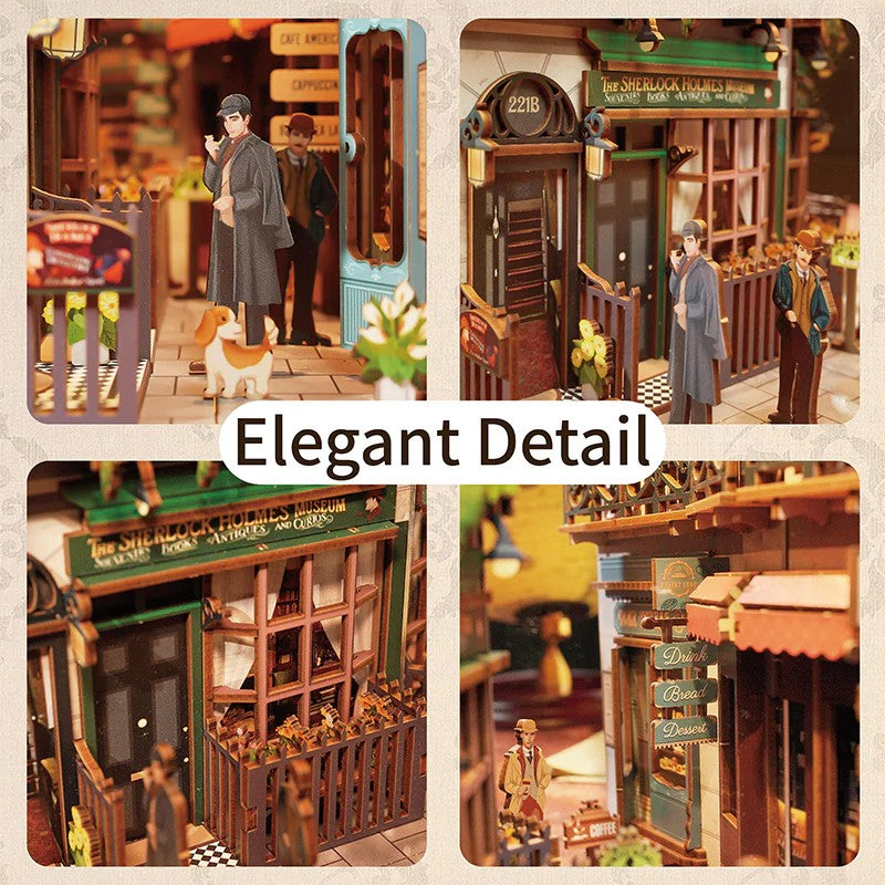 BOOK NOOK KIT - DIY- Baker Street - 141pcs + LED Light