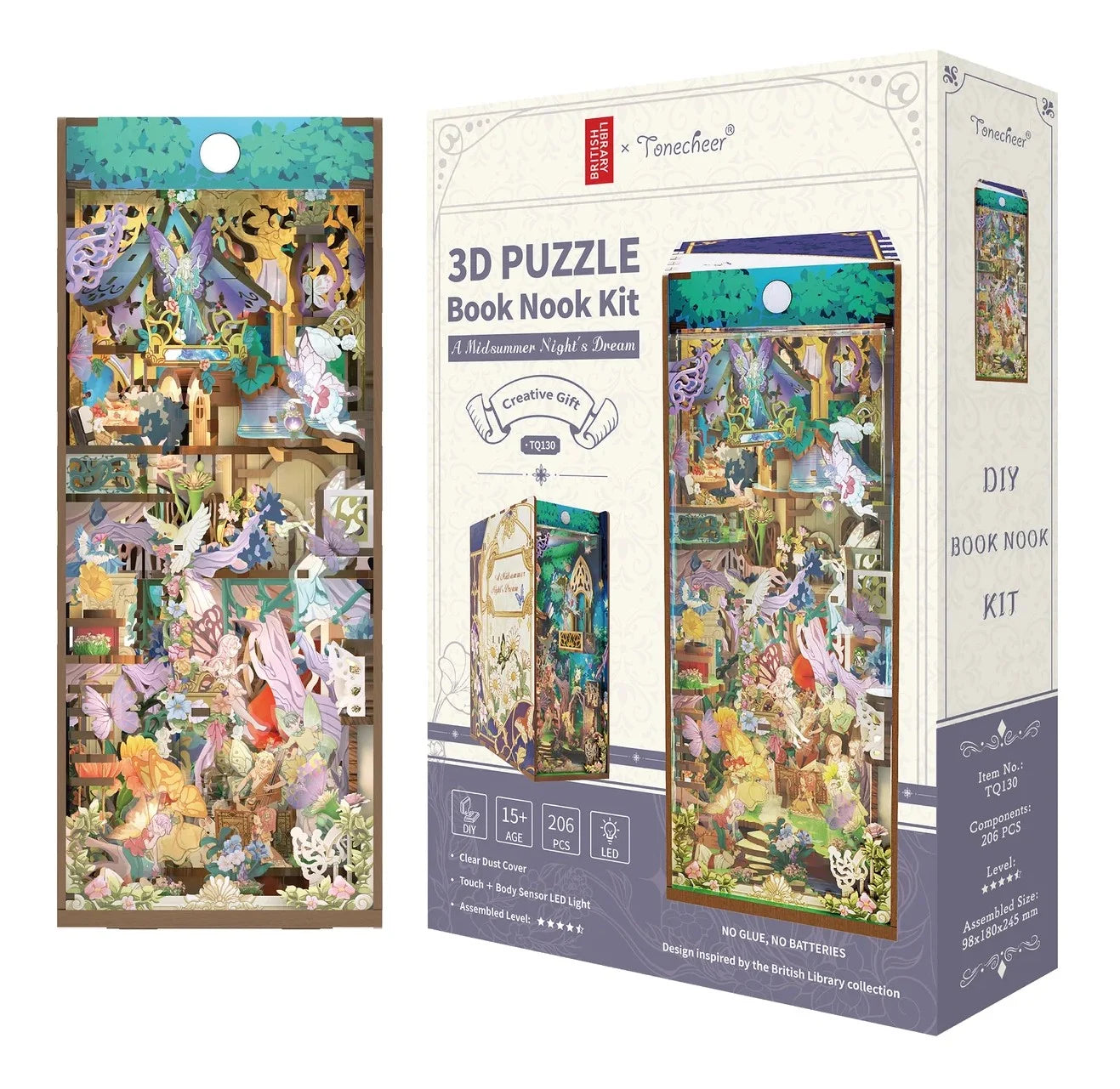 BOOK NOOK KIT - DIY- A Midsummer Night's dream - 206pcs + LED Light