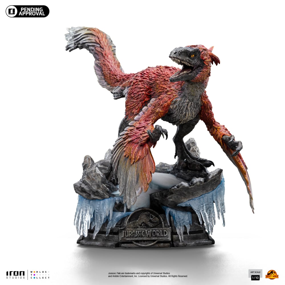 JURASSIC WORLD DOMINION - Pyroraptor - Statuette Art Scale 1/10 18.5cm