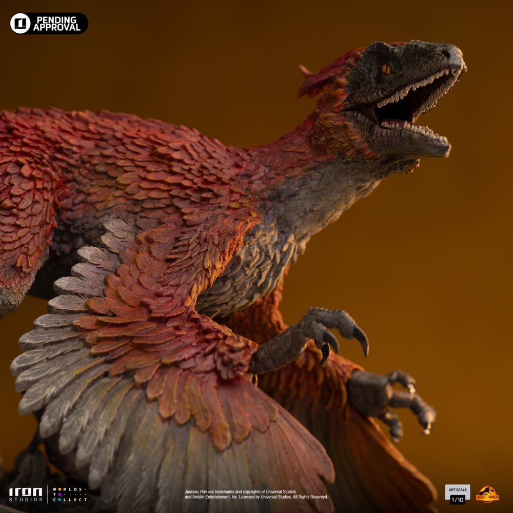 JURASSIC WORLD DOMINION - Pyroraptor - Statuette Art Scale 1/10 18.5cm