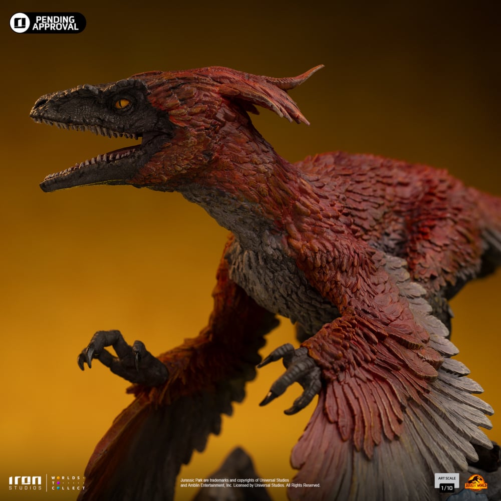 JURASSIC WORLD DOMINION - Pyroraptor - Statuette Art Scale 1/10 18.5cm