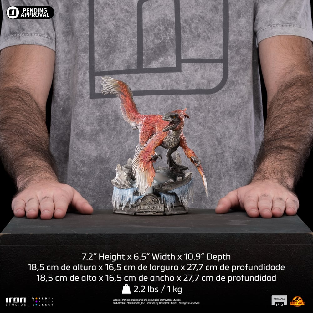 JURASSIC WORLD DOMINION - Pyroraptor - Statuette Art Scale 1/10 18.5cm