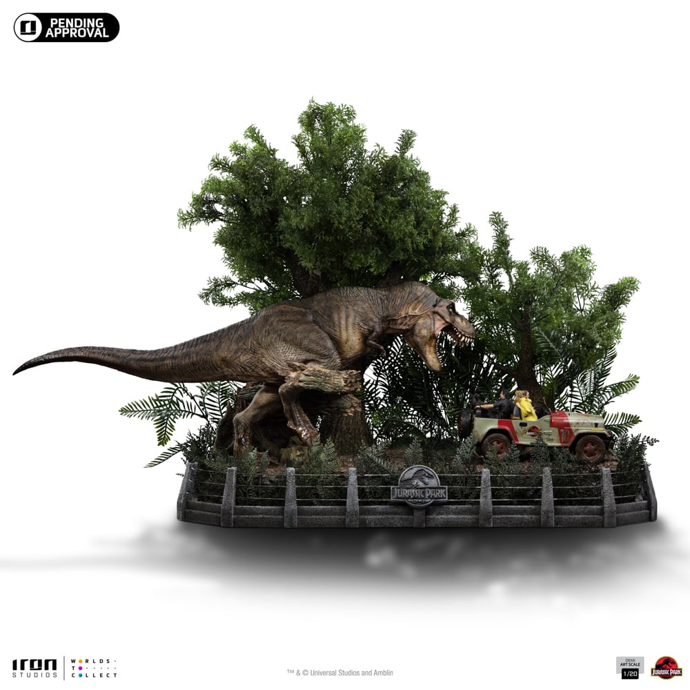 JURASSIC PARK - T-Rex Chase - Statuette Demi Art Scale 1/20 60cm