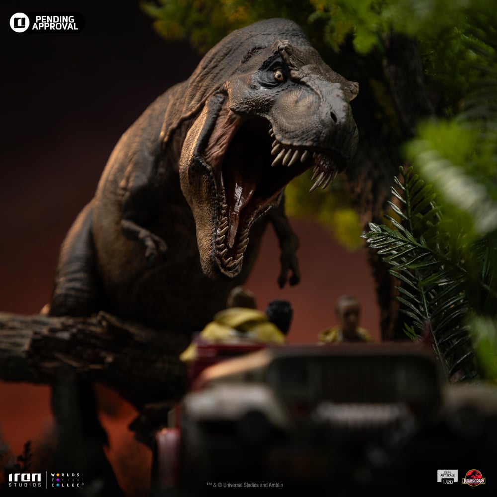 JURASSIC PARK - T-Rex Chase - Statuette Demi Art Scale 1/20 60cm