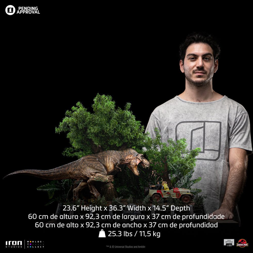 JURASSIC PARK - T-Rex Chase - Statuette Demi Art Scale 1/20 60cm