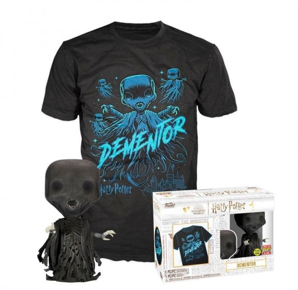 HARRY POTTER - Booble Head POP N° 161 - Détraqueur (GITD) +T-shirt (M)