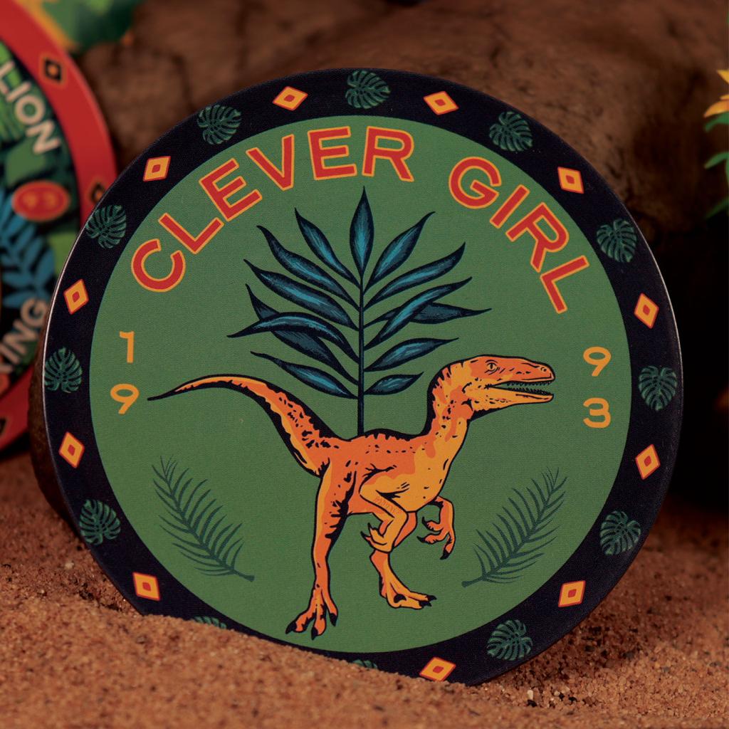 JURASSIC PARK - 4 Embossed Metal Coasters