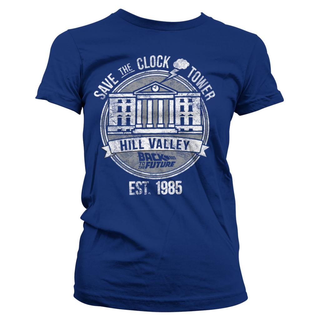 BACK TO THE FUTURE - T-Shirt Save the Clock Tower - Navy GIRL (S)