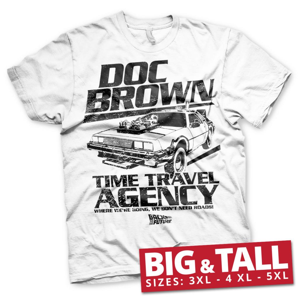 BACK TO THE FUTURE - T-Shirt Big & Tall - Doc Brown Time Agency (3XL)