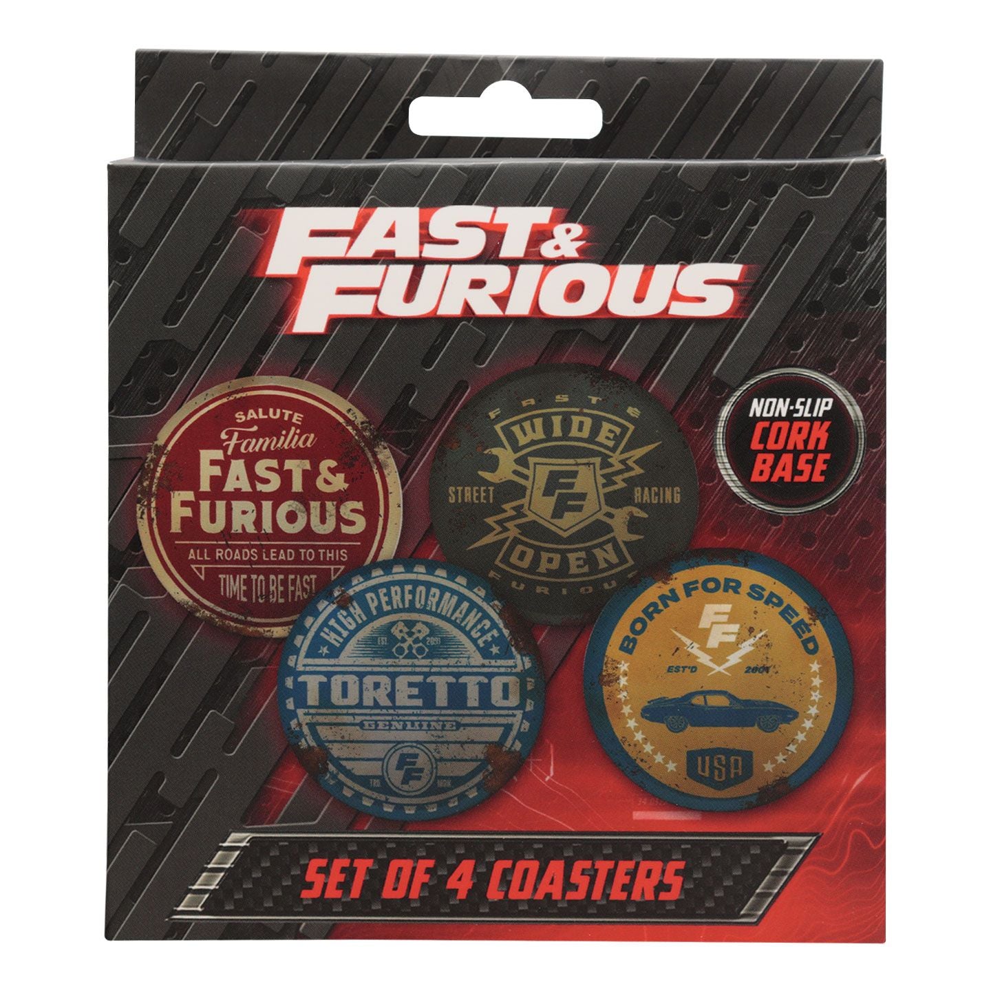 FAST & FURIOUS - Set of 4 Coasters - Limited Edition