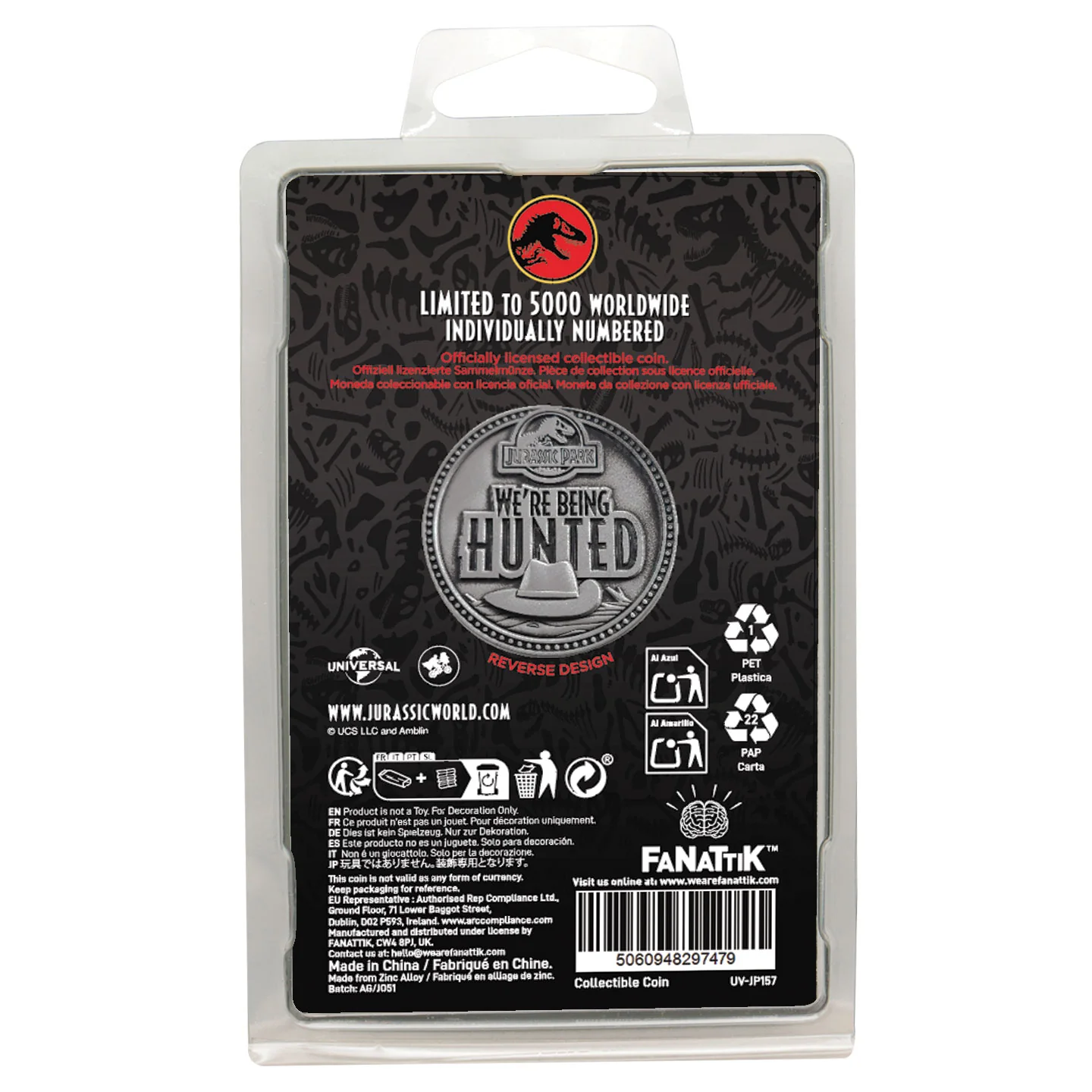 JURASSIC PARK - Velociraptor - Limited Edition Coin