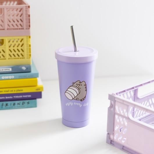 PUSHEEN - Fashion Straw Tumbler - Size 19Oz