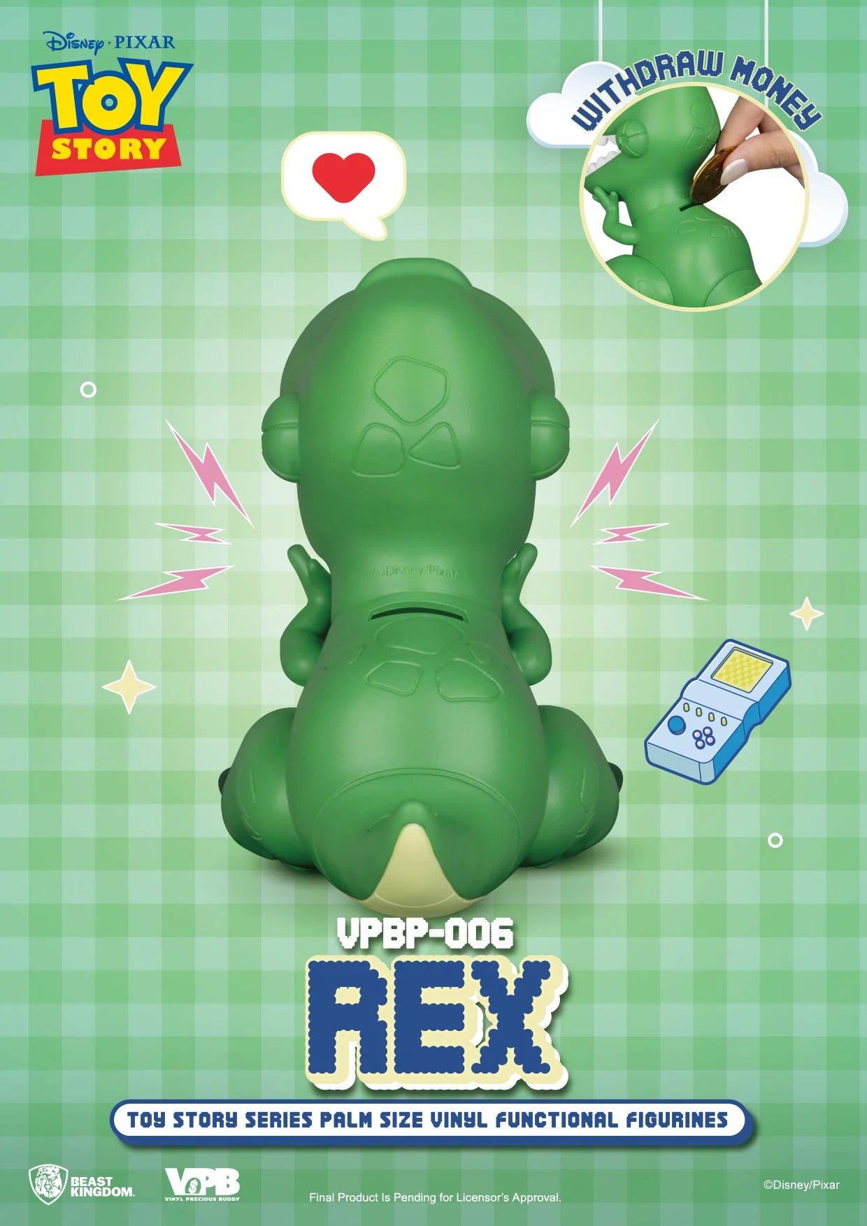 TOY STORY - Rex - Bank Vinyl Figure 12.1cm