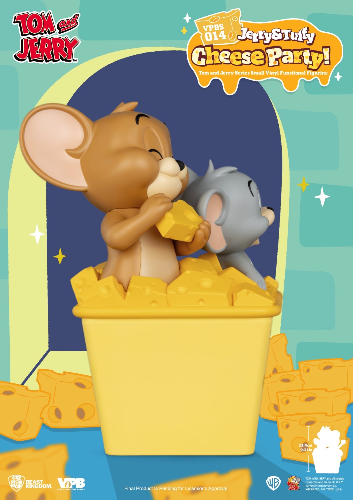TOM & JERRY - "Jerry & Tuffy Cheese Party" - Bank 23.4cm