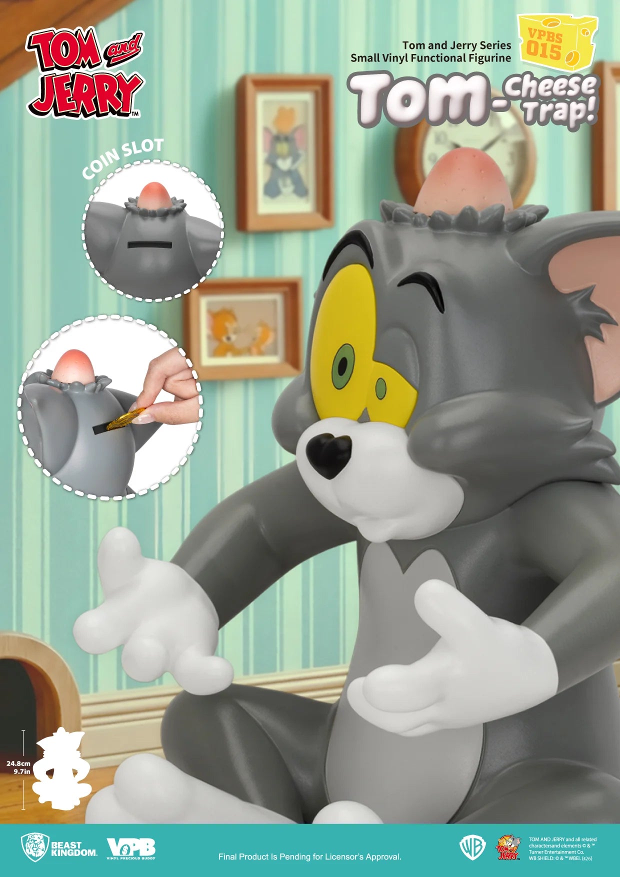 TOM & JERRY - Tom Cheese Trap - Bank 24.8cm