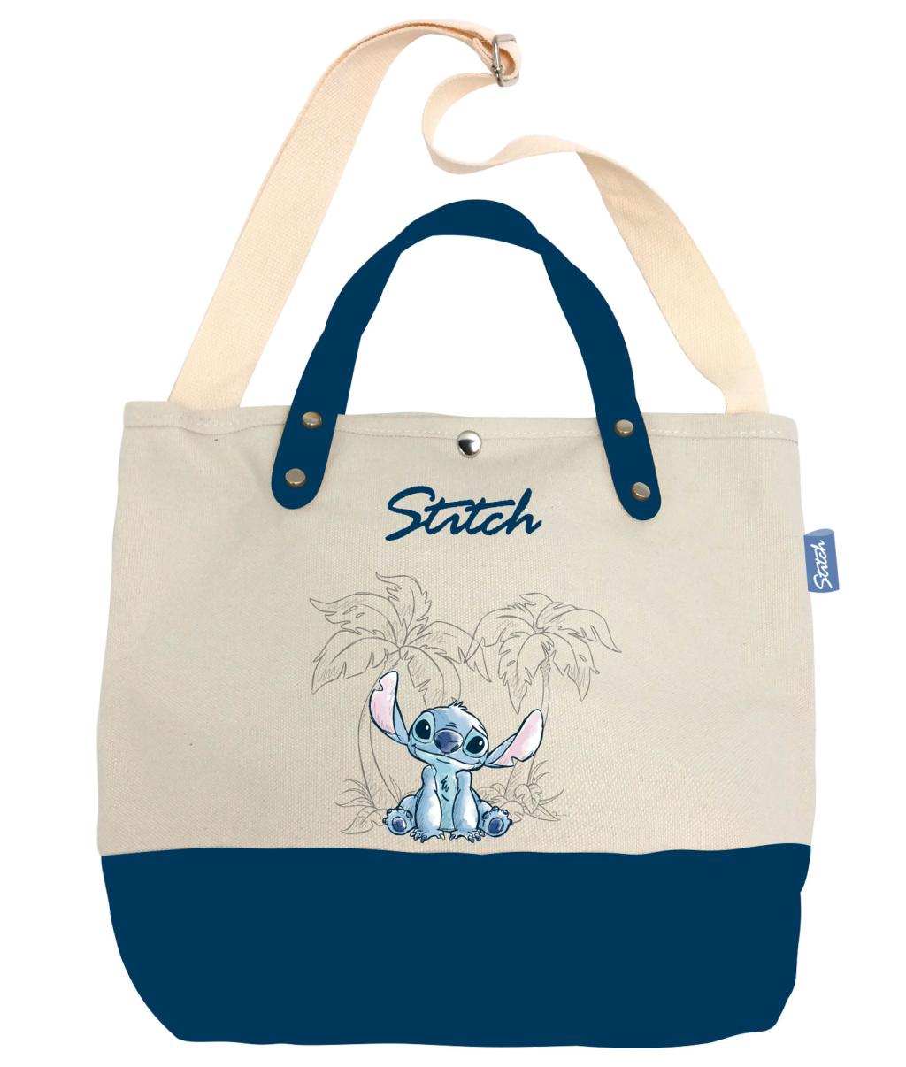 STITCH - Ohana & Blue - Big Canvas Bag - 37x26x11cm