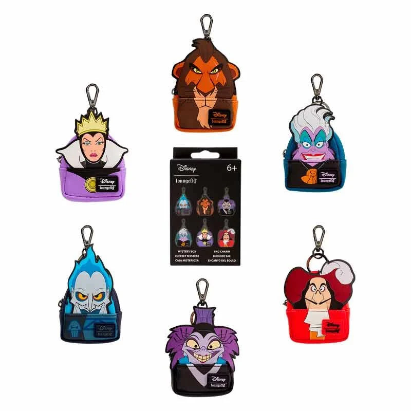 DISNEY - Villains - Mini Backpack Bag Charm Loungefly Mystery Box