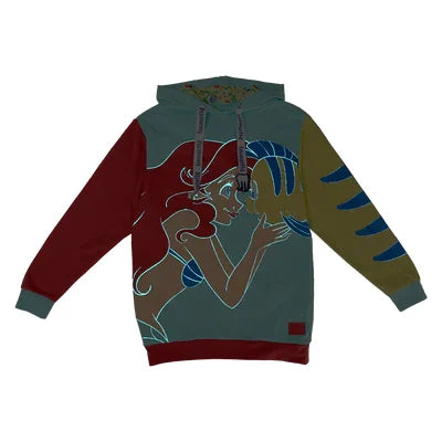 LITTLE MERMAID 35 - Ariel and Flounder - Hoodie Unisex Loungefly (L)