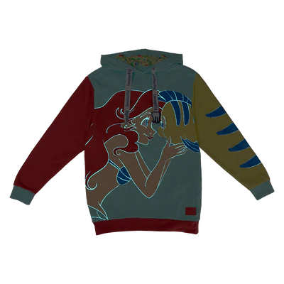 LITTLE MERMAID 35 - Ariel and Flounder - Hoodie Unisex Loungefly (M)