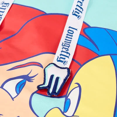 LITTLE MERMAID 35 - Ariel and Flounder - Hoodie Unisex Loungefly (M)