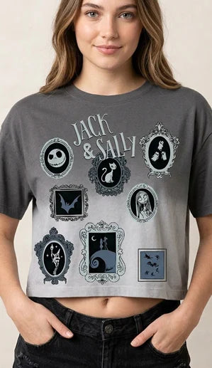 NBX - Jack & Sally - T-Shirt Women Crop Top (S)