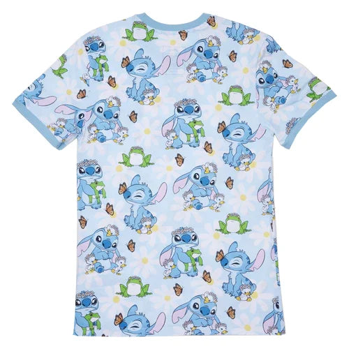 LILO AND STITCH - Springtime Stitch - T-Shirt Unisex Loungefly (XL)