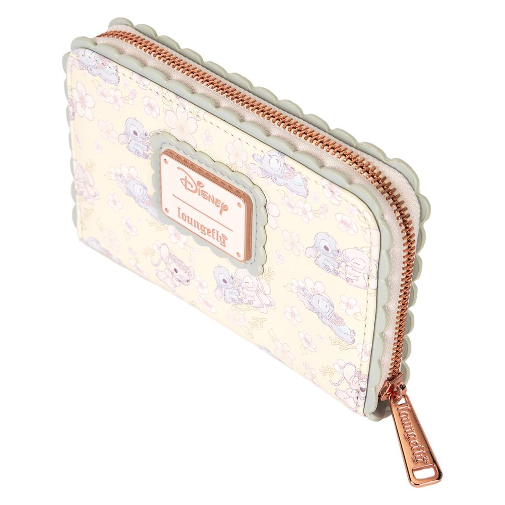 DISNEY - Cute Stitch Cherry Blossom - Wallet LoungeFly