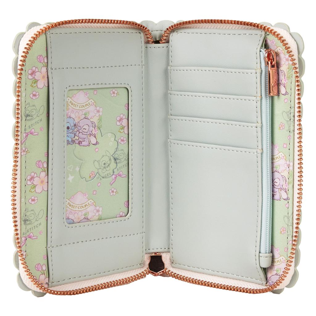 DISNEY - Cute Stitch Cherry Blossom - Wallet LoungeFly