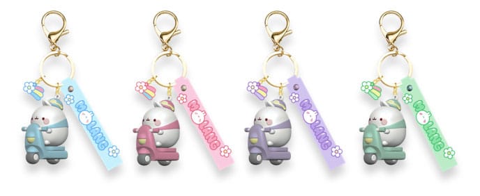MOLANG - Scooter Series - Assortiment 12 Keychain 6-7cm Blind Box